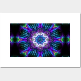 Neon Mandala Posters and Art